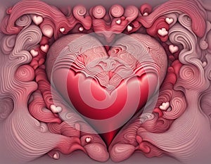 Artistic love design concept with heart, valentine\'s day background