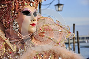 Artistic mask in venice carnival