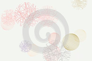 Artistic messy random line circles background pattern abstract. Design, backdrop, repeat & vector.
