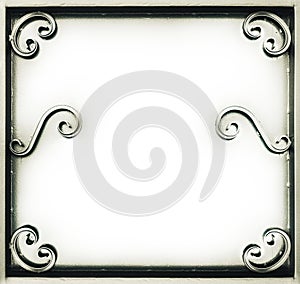 Artistic metal framed ornament