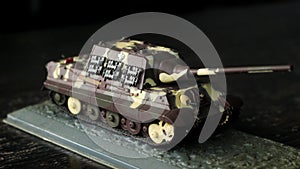 artistic miniature of the King Tiger Tank, this German heavy tank from the World War 2 era