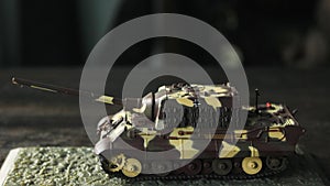 artistic miniature of the King Tiger Tank, this German heavy tank from the World War 2 era