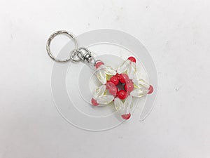 Artistic Modern Key Chain for Accessories in White Isolated Background