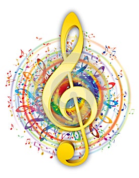 Artistic music key illustration