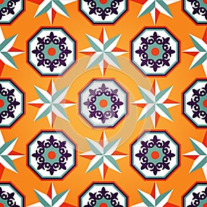 Artistic Orange Seamless Pattern