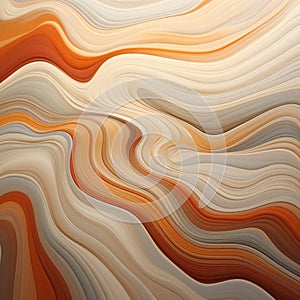 Vibrant Abstract Art: Orange, Gray, And White Topography With Naturalistic Shadows photo