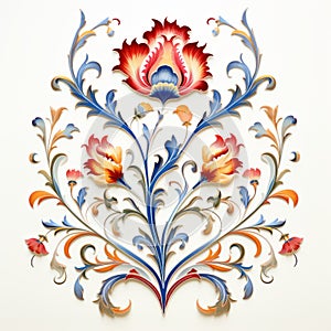 Artistic Ornamental Flower: Delicate Paper Cutouts Inspired By Biedermeier And Mughal Painting