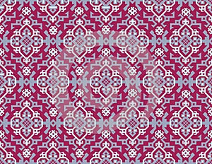 Artistic ornate orient seamless pattern. Arabic line ornament with geometric floral asian organic shape motif