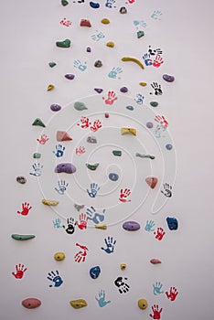 Artistic painted climbing wall , High quality photo