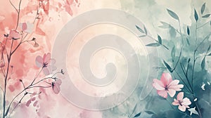 Artistic pastel abstract background with delicate brush strokes and texture photo