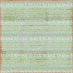 Artistic Pastel Shabby Lace Stamped Paper photo