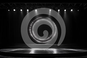 Artistic performances stage light background with spotlight illuminated the stage for contemporary dance. Empty stage with