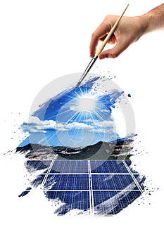 Artistic photovoltaic draw