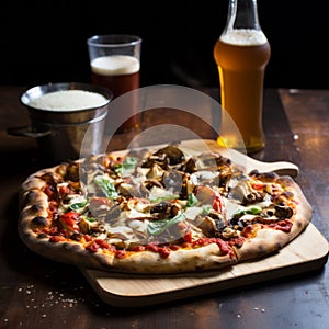 Artistic Pizza With Belgian Saison: A Fusion Of Flavors