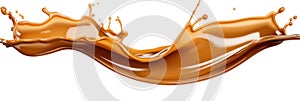 An Artistic Portrayal Of A Caramel Splash Displayed As An Isolated Cutout