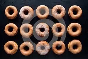 Artistic portrayal of homemade donut preparation in foodgraphy photography