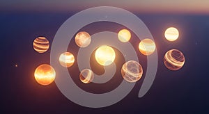 Abstract Solar System Illustration