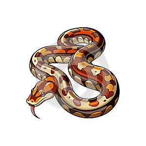 Stunning Angolan Python Color Vector Art