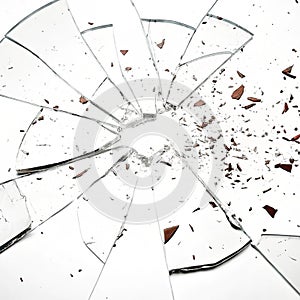 Destruction effect isolated on white background
