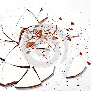 Destruction effect isolated on white background