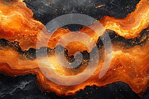 An artistic representation of fluro orange in a vibrant abstract design