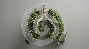 The tree lungs concept.AI generated image