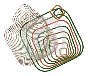 Artistic rounded rectangle background pattern abstract. Surface, backdrop, texture & web.