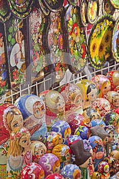 Artistic Russian Souvenirs--Nesting Wooden Dolls
