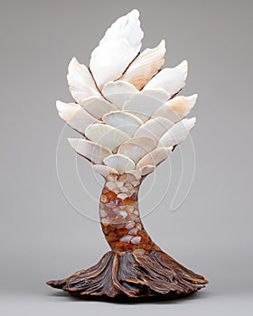 Artistic seashell sculpture