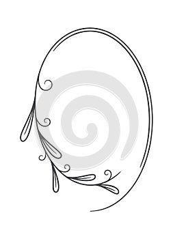 Artistic simple oval wedding frame