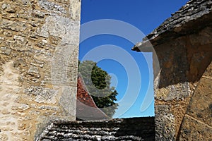 Artistic Study of Old Rooftoops, Dordogne Valley, France