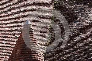 Artistic Study of Old Rooftoops, Dordogne Valley, France