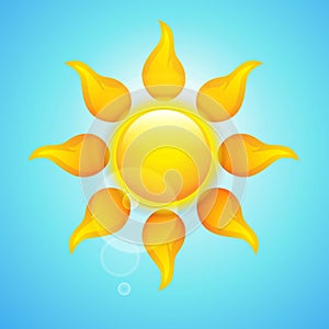 Artistic Sun Object for Greeting Card