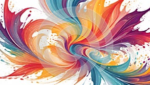 Artistic Swirling Explosion of Vibrant Colors, Generative AI