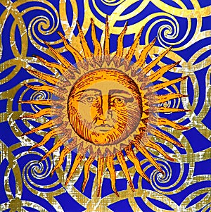 Artistic symbol of the sun