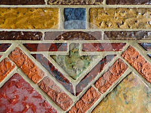 Artistic tile design used on National Park entrance building