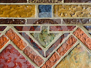 Artistic tile design used on National Park entrance building photo