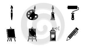 Artistic Tools Icon Set