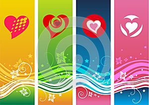 Artistic valentine backgrounds