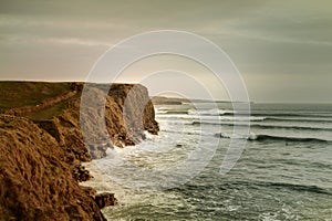 Artistic view for Atlantic Ocean and Cliff of Moher