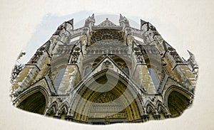 Artistic Vision of North Facade Westminster Abbey London