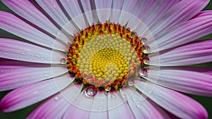 Artistic wallpaper with macro photo of water drop on flower