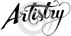 Artistry - custom calligraphy text