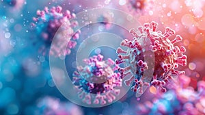 Artistry in Science: Microstock Images Featuring Abstract Virus Formations