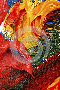 Artists abstract oil painting photo