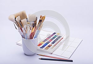 Artists painting and drawing materials