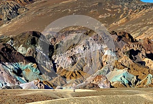 Artists Palette Death Valley with Lone Observer