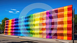 artists rainbow wall