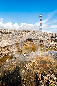 Artrutx Lighthouse in Minorca, Spain