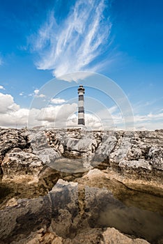 Artrutx Lighthouse in Minorca, Spain